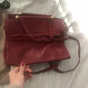 Red foley and Corinna purse